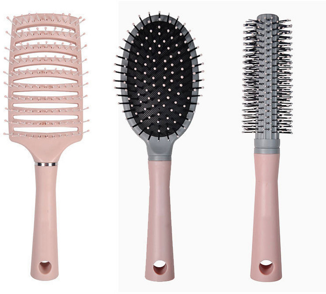 스타일링 셀프케어 두피마사지 머리빗 롤빗 헤어브러쉬 3종 세트, 1개