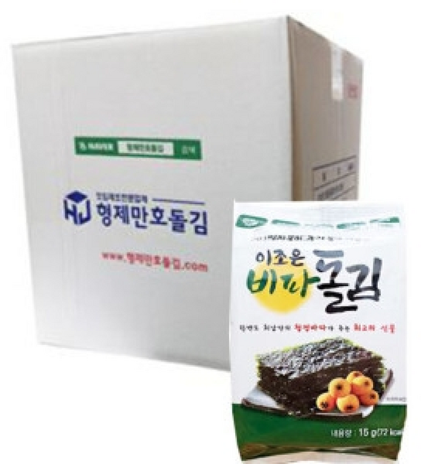 형제만호돌김 식탁돌김 비파돌김 식탁용 반찬용 돌김 할인행사 중, 1개, 15g