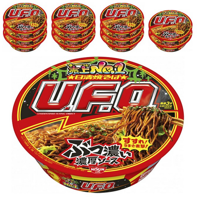 Nissin 닛신 UFO 유에프오 야키소바 볶음면 128g, 12개