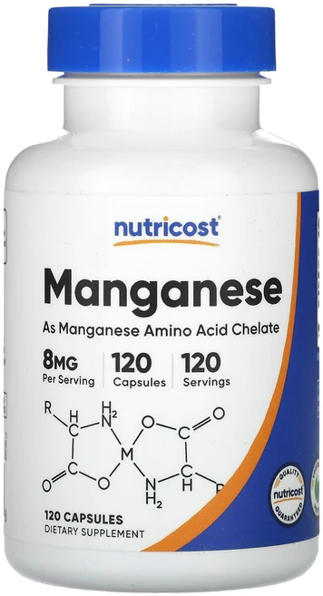 Nutricost 망간 8mg 캡슐 120정, 1개 - 쿠팡