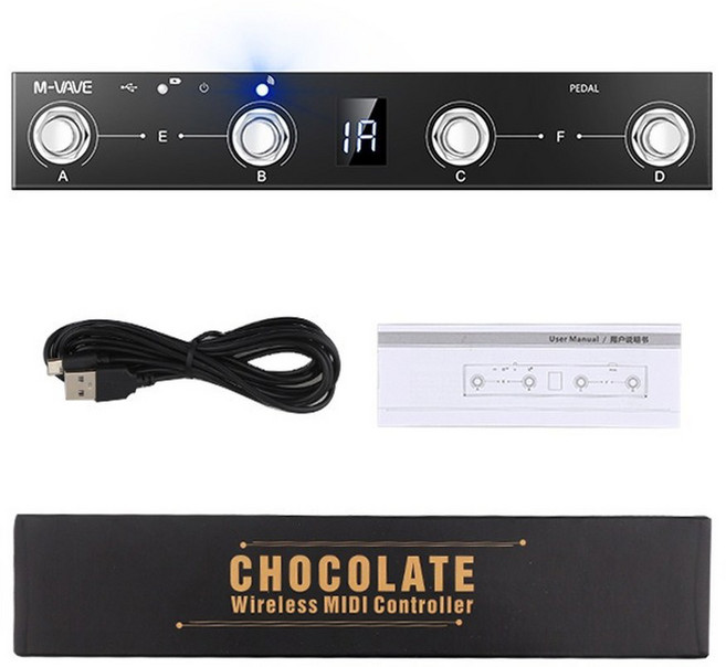 페이지터너 지휘자 보면대 악보 페달 초콜릿 BT 무선 MIDI 컨트롤러 USB 풋 앱 제어 기타 4 스위치 지원, Chocolate