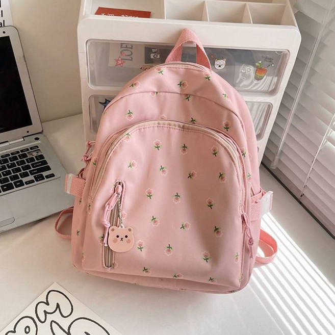 사랑스러운 꽃 미니 백팩 학생 가방