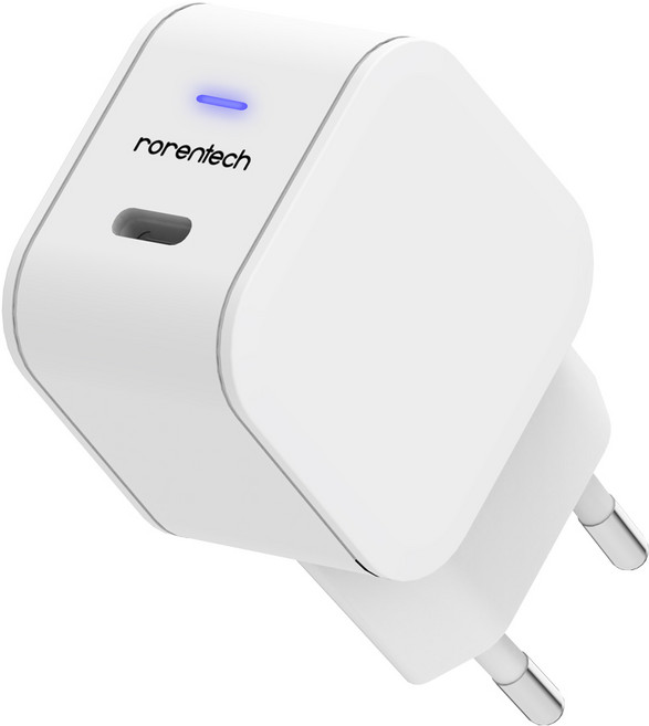 로랜텍 파스텔 갤럭시 아이폰 호환 초고속 충전기, 크림, 1개