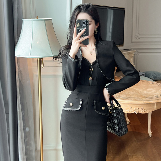 【法式名媛】吊帶連衣裙 長裙 包臀裙 連衣裙 半身裙 氣質修身 醋酸緞面 春季內搭 約會派對 顯瘦顯高