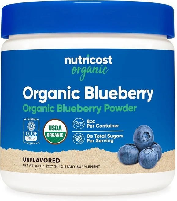 미국 누트리코스트 오가닉 베리 가루 분말 블루베리 227g, 1개 - 쿠팡