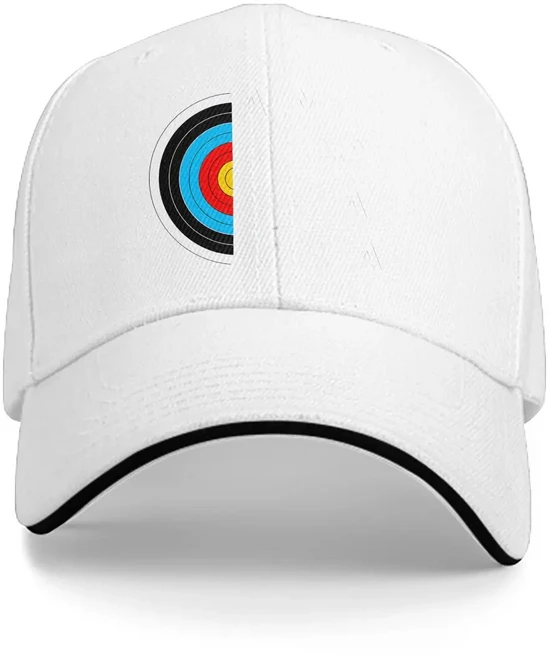 워싱 야구 모자 조준 슈팅 반복 양궁 타겟 트럭 운전사 스냅백 캡 아빠 애호가 골프 모자, [01] WHITE