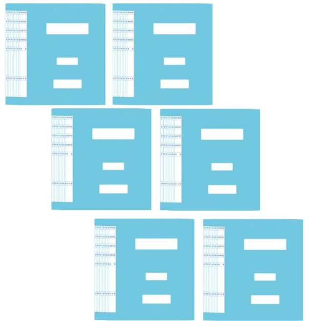 오피츄 A4 종이 정부 화일 컬러별모음, 하늘색, 60개