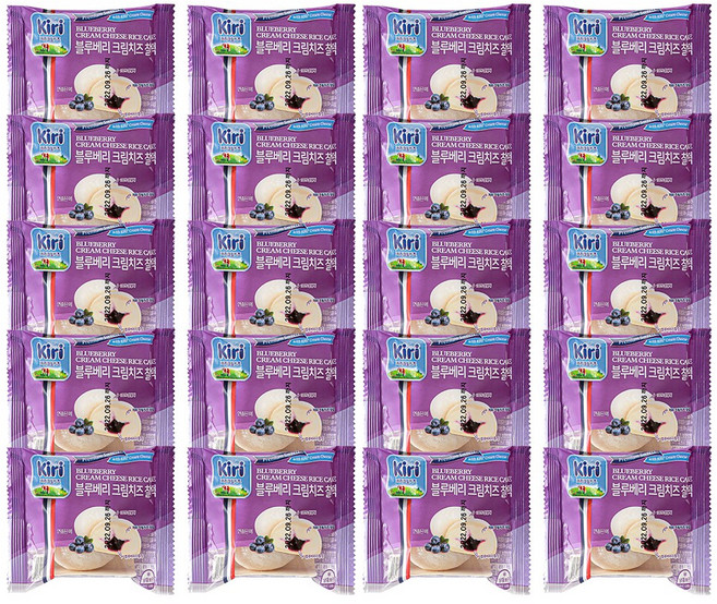 [냉동]끼리 크림치즈 찰떡 블루베리 20개, 60g