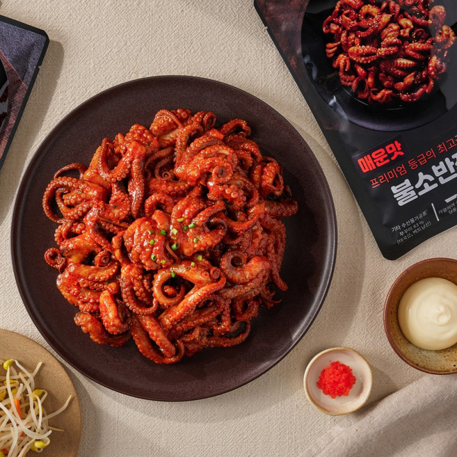 불소반쭈꾸미 500그람 매운맛 쭈꾸미볶음 양념 쭈꾸미 밀키트 캠핑 간편조리, 1개, 500g