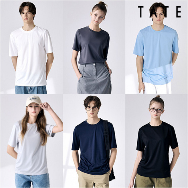 [테이트] TATE (26SS) 남녀 에어쿨 냉감티셔츠 6종
