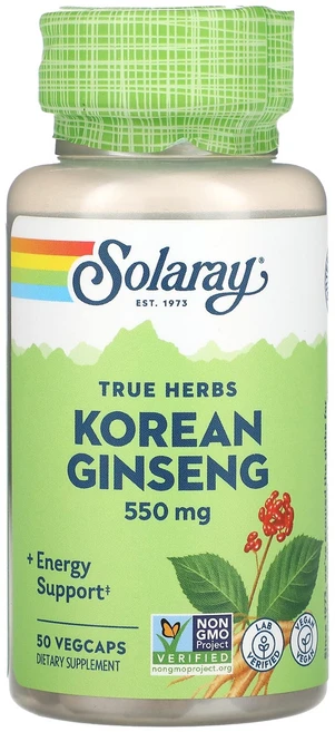 Solaray True Herbs 한국 인삼 550mg 베지 캡슐 50정, SolarayTrueHerbs한국인삼550mg베지캡슐5, 1개 - 쿠팡