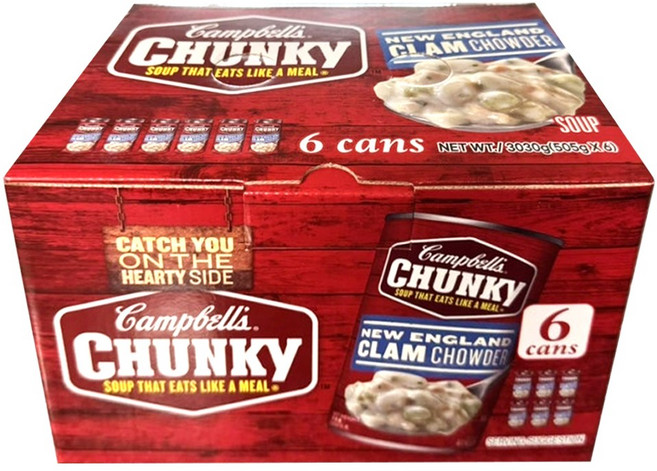 코스트코 크램차우더 조개스프 캠벨스프, 505g, 6개