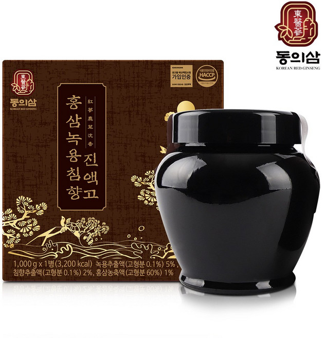 프리미엄 홍삼녹용침향진액고 [대용량] 1kg (고급쇼핑백+전용스푼+고급케이스) premium gift, 1개