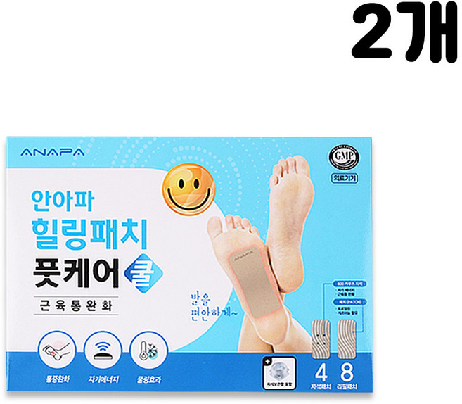 안아파 힐링패치 풋케어 쿨, 2개