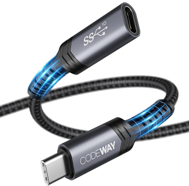 코드웨이 USB C타입 3.2 GEN2 연장케이블, 1개, 2m