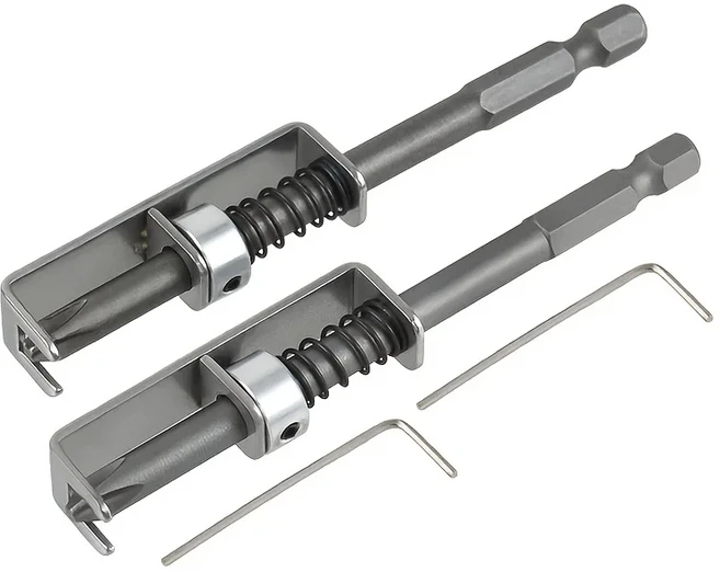 1/2개 스프링로드 안티드롭 스크류 홀더 비트 인체공학적 단일 손 조작 전기 기술자 기계공 DIY 전동 공구, 02 2Pcs