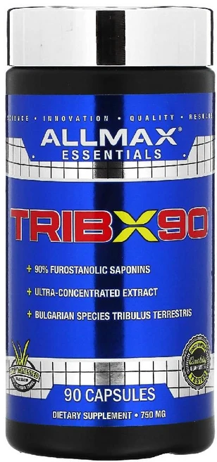 올맥스 TribX90 불가리안 트리블러스 90프로 푸로스타놀릭 사포닌 750mg 90캡슐, 1개, 기본, 90정 - 쿠팡