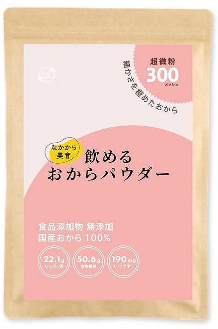 오거라이프 오카라 파우더 초미분 300 메쉬 450g 마실 수 있는 오카라 유전자 변형 불사용 콩 속에서 미육 소이 단백질 척이 달린 가방, 1g, 1개