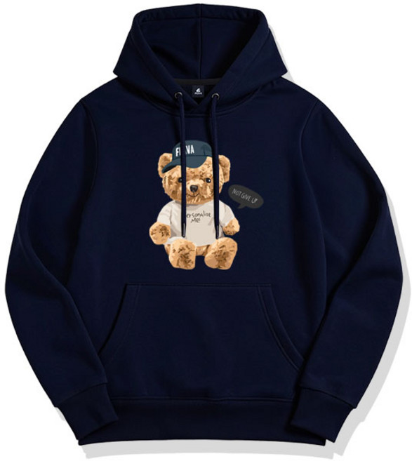 JYFASHIOIN CAP BEAR 후드티 곰돌이 빅사이즈 커플 기모 후드 티셔츠