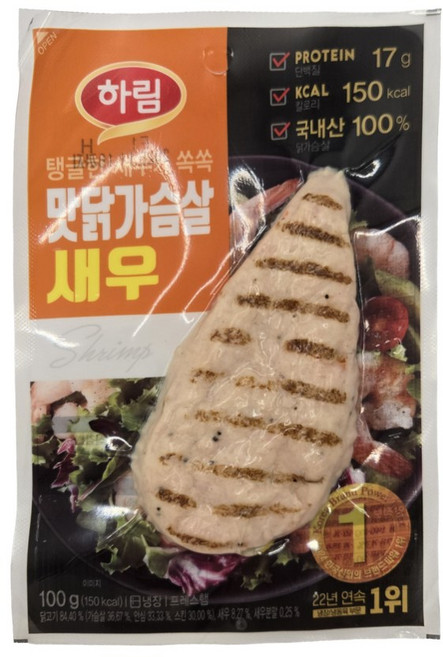하림 맛닭가슴살 새우 100g, 30개
