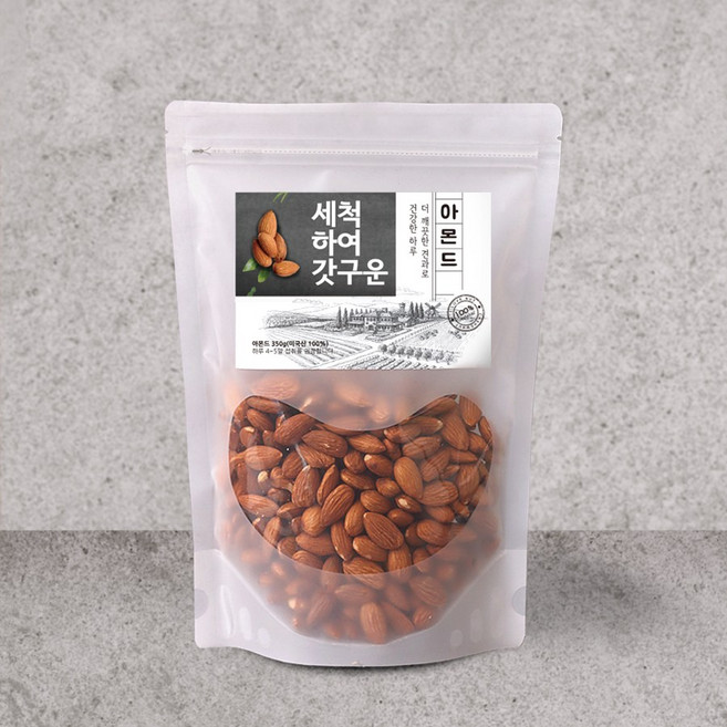 올바른습관 세척 갓구운 아몬드 햇아몬드 무염 볶음 실속형 200g, 2개