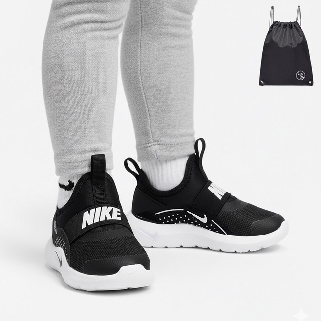 나이키 베이비 플렉스 끈없는 운동화 블랙 (PGN짐쌕가방 지급)