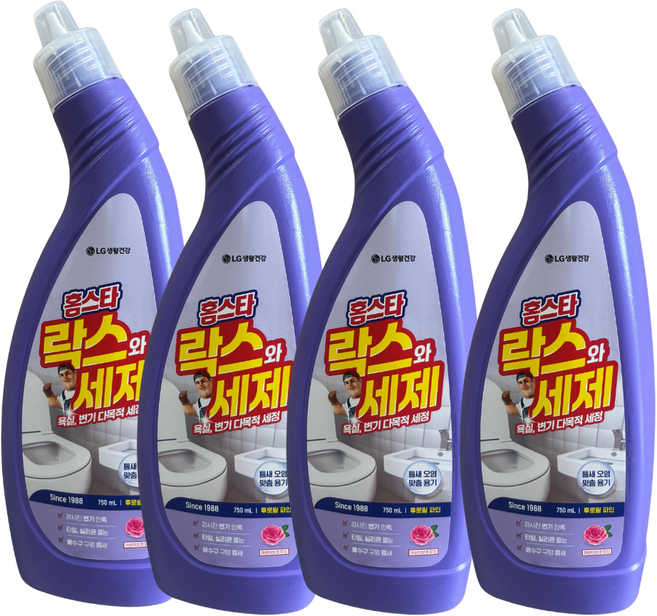 홈스타 락스와 세제 후로랄파인, 750ml, 4개
