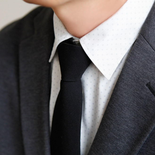 [히어로] 남자 자동넥타이 이태리 명품 울 남성 슬림 지퍼 정장 넥타이 브랜드 면접 입사 선물 혼주 결혼식 하객룩