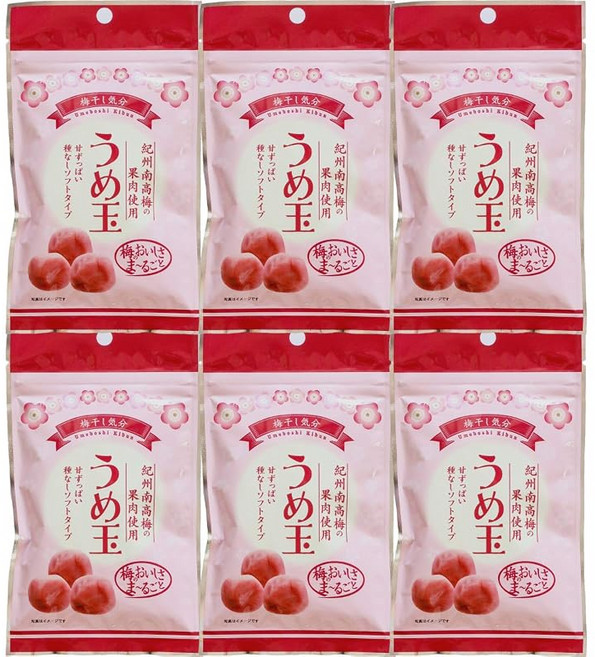 우메다마 기슈 미나미타카우메 과육 사용 종 없음 35g×6봉 클릭 포스트 매화 우메 매실 말린 우메보시, 1개, 1g