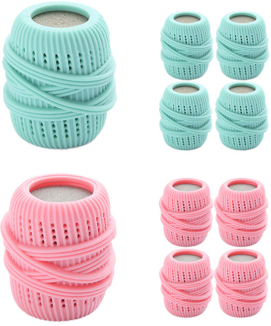 동운랩 의류 구김 엉킴 방지 세탁볼 통돌이 드럼세탁기 겸용, 1세트, 민트(4개)