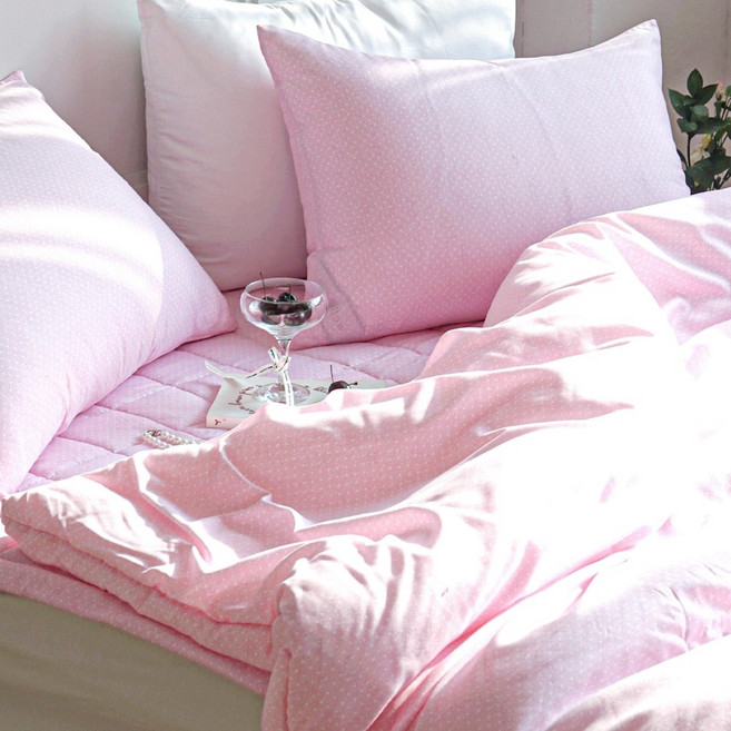 루시드슬립 듀드랍 도트 먼지없는 옥수수솜 무봉제 차렵이불 세트