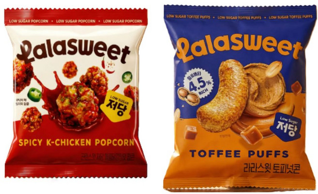 라라스윗 저당 토피넛콘 35g + 저당닭강정팝콘30g, 3세트, 65g