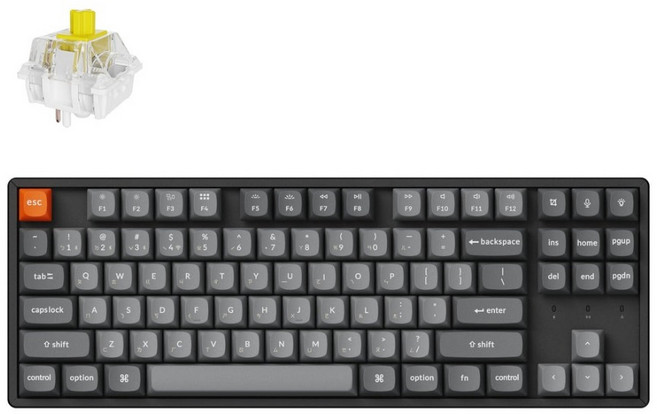 Keychron K8 Max 80% 無線機械鍵盤 注音 RGB燈效 支援Mac/Win 熱插拔, Super香蕉軸