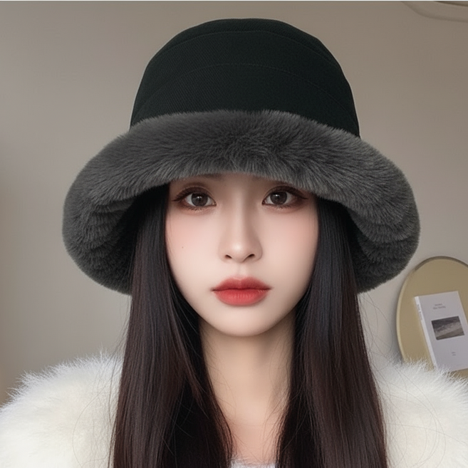 고샤인 여성 가을 겨울 방한 버킷햇 털모자 벙거지 모자