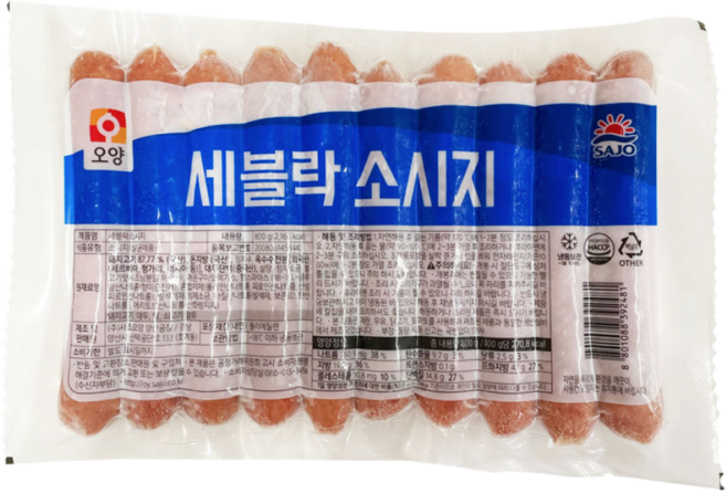 [먹고사는이야기] 사조오양 세블락소시지 800g 돼지고기 87%, 10개