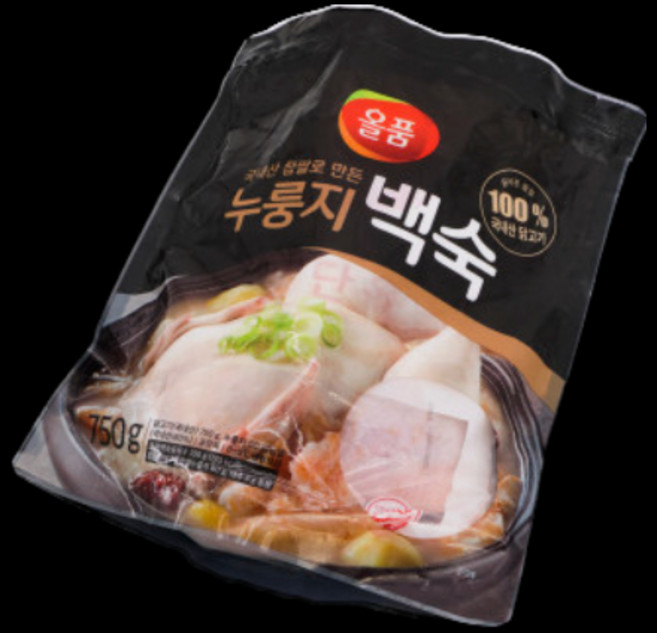 국내산 누룽지 닭 백숙 삼계탕 영양식 건강식 보양식 밀키트 즉석 냉장 한끼, 1개, 750g