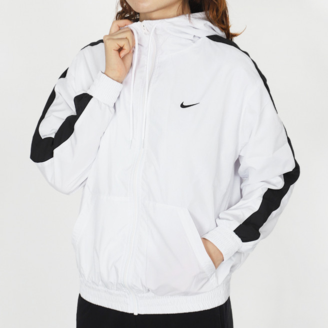 나이키 W 여성 바람막이 스포츠웨어 에센셜 UV 후드 우븐 재킷