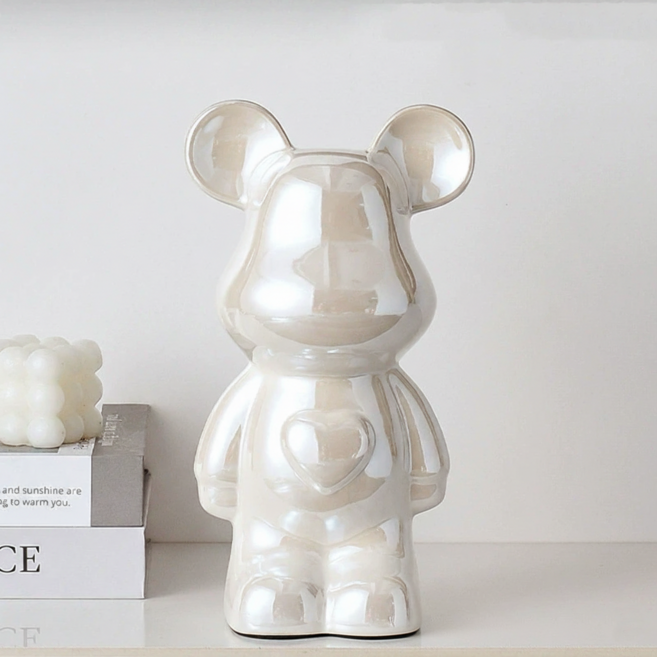 벨린 베이브릭 세라믹 장식 오브제 저금통 피규어, 화이트 (white)