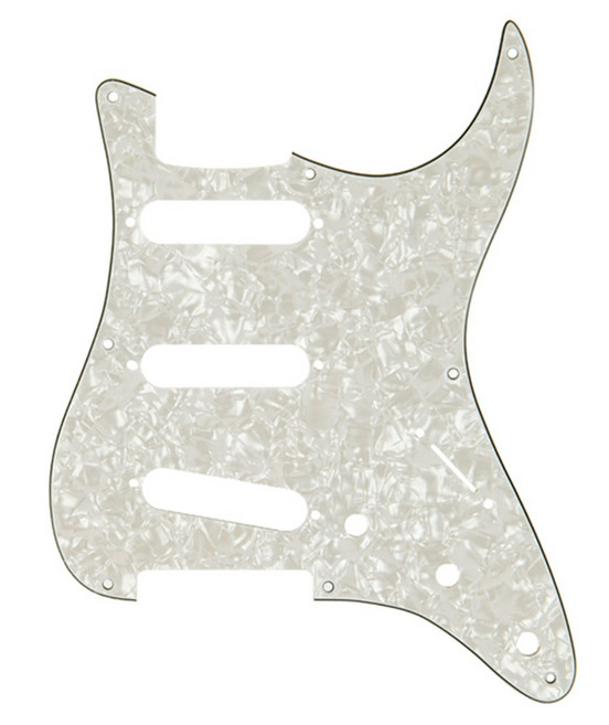 펜더 57 Vintage 스트랫 호환 픽가드 싱싱싱 8홀 Fender Pickguard White Pearl, 1개