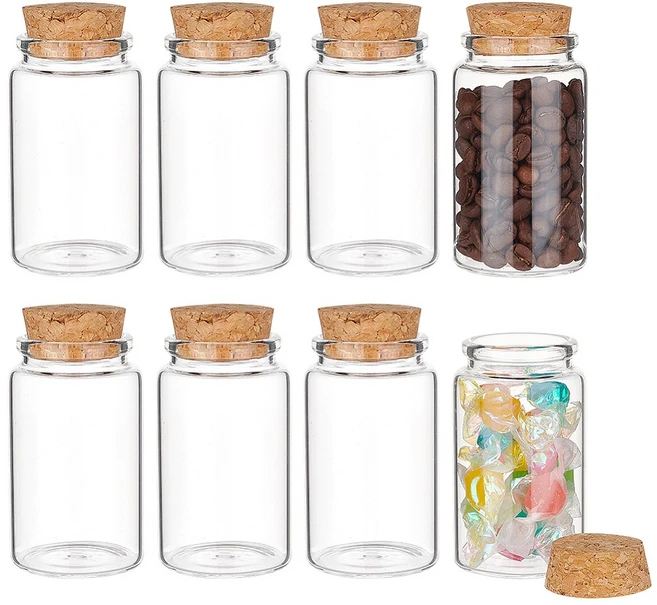 8개 100ml 코르크마개 유리병 저장병 47.5x88mm 내경: 32mm - 쿠팡