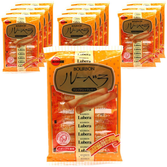 BOURBON 北日本 Lubera 貓舌餅乾 8入, 12個, 41.6g