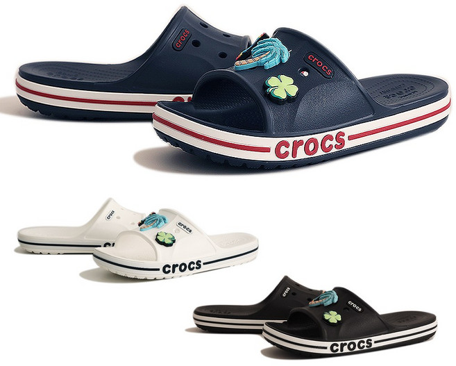 CROCS 정품 크록스 바야밴드 슬라이드 슬리퍼 205392 레츄 악세사리