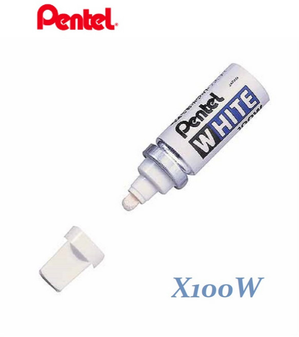 Pentel 飛龍 X100W 白色油漆筆 粗字 線幅 6.6mm, 1個
