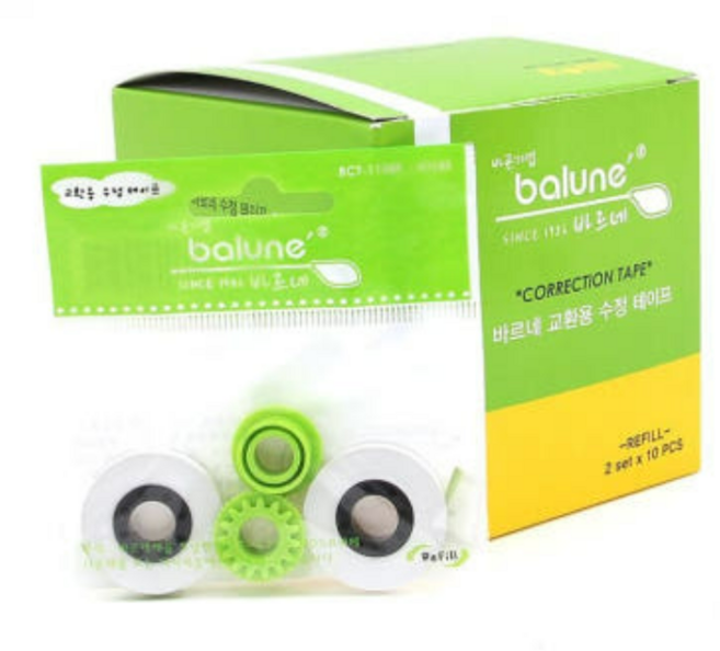 [감동] 바르네 수정테이프 리필 BCT-1158R, 1BOX 20p 1세트