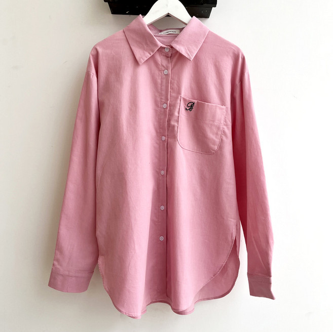 여성 데일리 로고 루즈핏 셔츠 남방