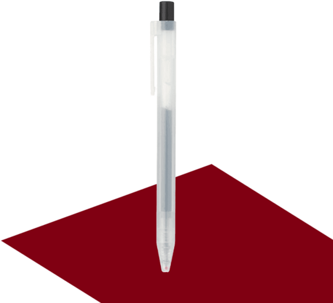 무인양품 젤잉크 노크식 볼펜 블랙 0.5mm, 1세트