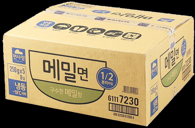 면사랑 냉동 메밀면(구수한메밀향) 전문점 모밀소바 맛 그대로 집에서 간편하게, 1개