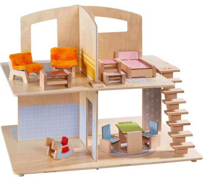 하페 나무장난감 학습장난감 가구 10개가 있 HABA 리틀 프렌즈 인형 집 타운 빌라