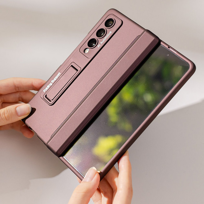 슈퍼쉘 강화유리 힌지 보호 스탠드 자석 케이스