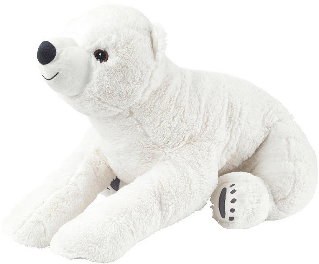 이케아 애착인형 동물 (대형) 60cm 북극곰, 502.981.02, 1개, 화이트